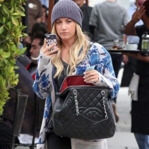 Free People Flower Power Cardigan Sweater Gray Blue Navy Size S Oversized EUC